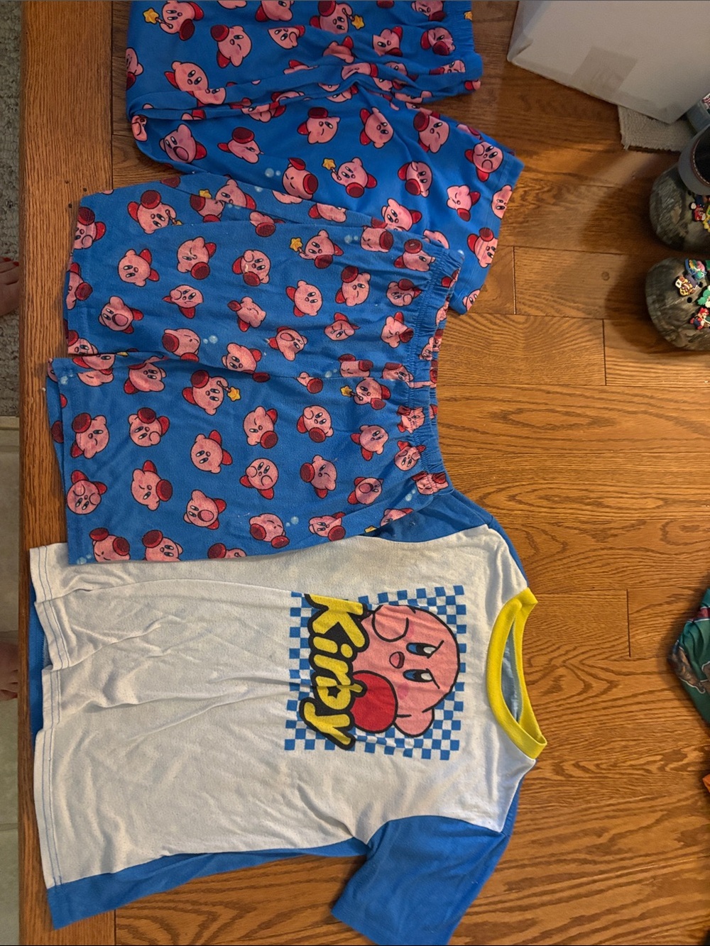 Blue & Pink Kids' Short Pajama Set